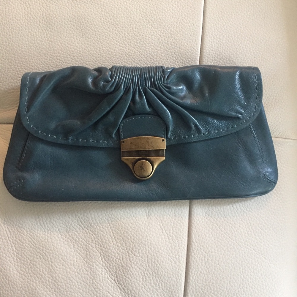 Leather, clutch purse
